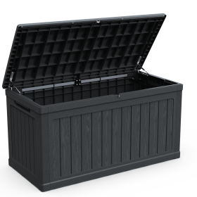 230 Gallon Large Outdoor Storage XXL Deck Box for Patio Furniture, Outdoor Cushions, Garden Tools and Sports/Pools Equipment, Waterproof Resin