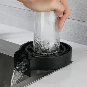 "Dual-Function Kitchen Faucet Sprayer - Cup Cleaner & Auto Flusher 2-Piece Set"