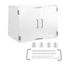 Pastry Display Case, 3-Tier Commercial Countertop Bakery Display Case, Acrylic Display Box with Rear Door Access & Removable Shelves