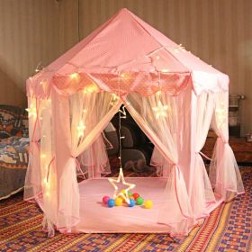 Foldable Princess Play Castle Tent For Girls, Large Space Playhouse With Breathable Mesh Doors, Stable Structure Indoor Outdoor Play Tent, Ideal (Option: defaulttitle)
