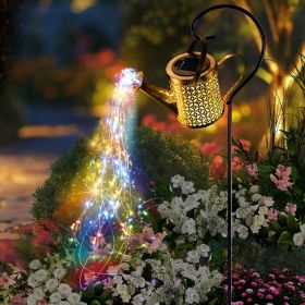 Solar Lanterns Outdoor Waterproof,Metal Watering Can Garden Decor Ornaments,Yard Art Hanging Path Lights,Outside Patio Decorations (number of units: 2)