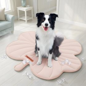 Dog Cooling Mat, Washable Pet Cooling Mat, Medium 35" x 33" Thick & Durable Large Cooling Mat for Dogs (Color: Pink)